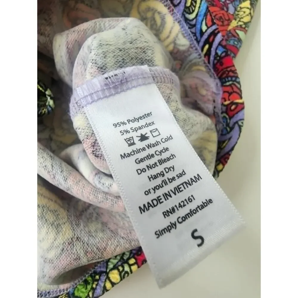 LulaRoe Cassie Skirt, Small, Bright Floral, Stretchy, Fun